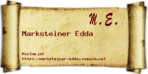 Marksteiner Edda névjegykártya
